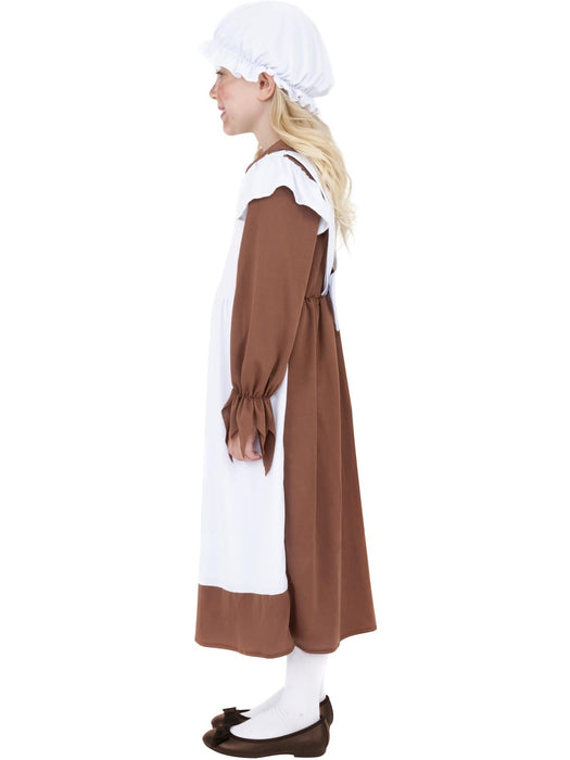 Buy Victorian Poor Girl Brown Costume for Kids from Costume Super Centre AU