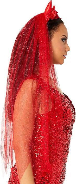 Buy Villainous Veil Devil Horns Headpiece from Costume Super Centre AU