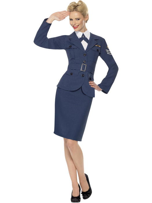 Buy WW2 Air Force Blue Female Captain Costume for Adults from Costume Super Centre AU