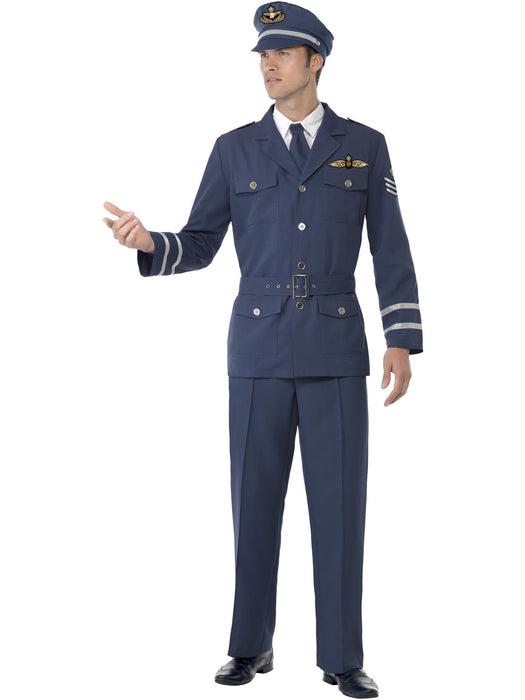 Buy WW2 Air Force Captain Blue Costume for Adults from Costume Super Centre AU