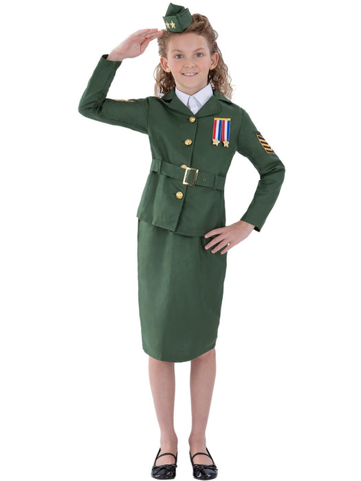 Buy WW2 Army Girl Costume for Kids from Costume Super Centre AU