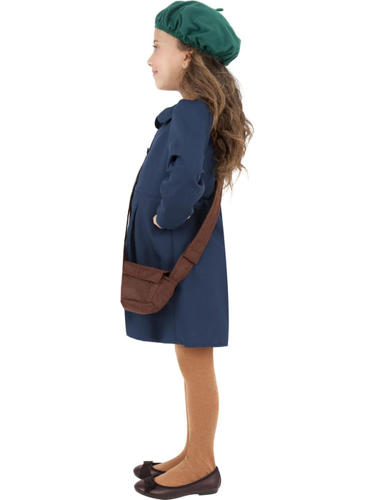 Buy WW2 Evacuee Girl Costume for Kids - Blue from Costume Super Centre AU