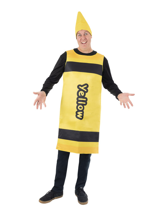 Buy Yellow Crayon Tabard Costume for Adults from Costume Super Centre AU