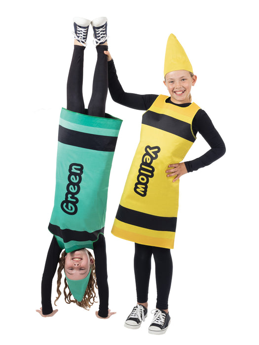 Buy Yellow Crayon Tabard Costume for Kids from Costume Super Centre AU