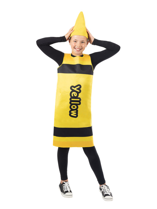 Buy Yellow Crayon Tabard Costume for Kids from Costume Super Centre AU