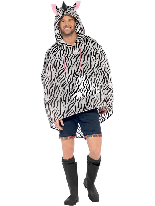 Buy Zebra Party Poncho for Adults from Costume Super Centre AU