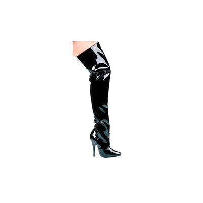 Buy Black Thigh High Patent Boot from Costume Super Centre AU