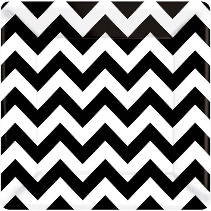 Buy Black and White Chevron 10 Luncheon Plate from Costume Super Centre AU