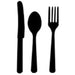Buy Cutlery Plastic Black 24Pk Assorted from Costume Super Centre AU