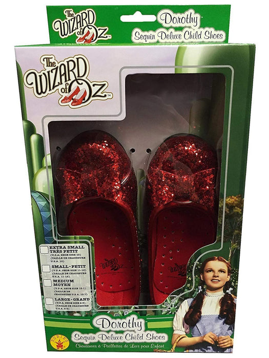 The Wizard of OZ - Dorothy Deluxe Sequin Girls Shoe | Costume Super Centre AU