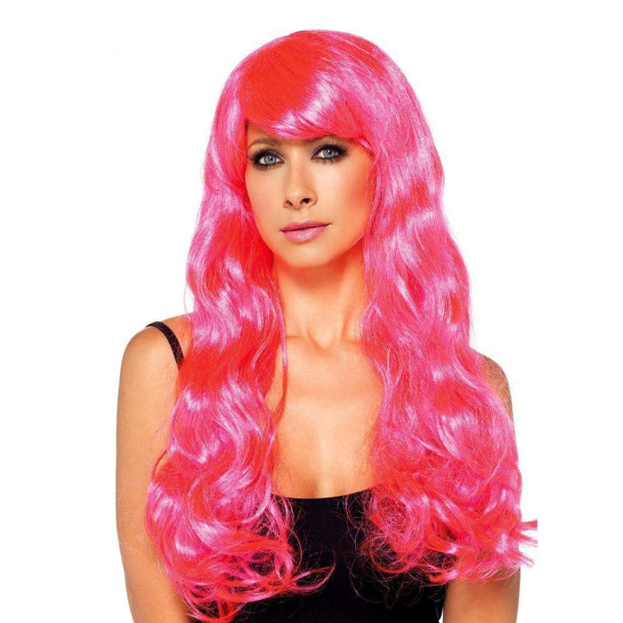 Buy Fuchsia & Pink Long Wavy Adult Wig from Costume Super Centre AU
