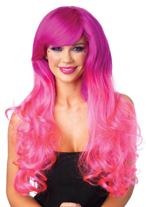 Buy Fuchsia & Pink Long Wavy Wig for Adults from Costume Super Centre AU