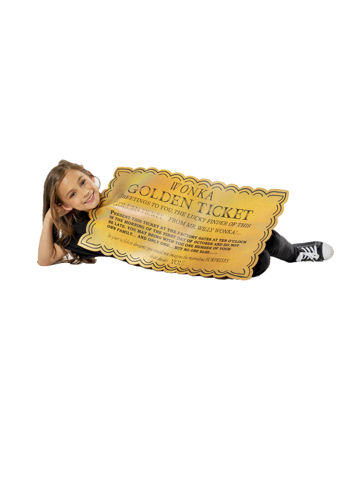 Golden Ticket Tabard Costume for Kids - Charlie and the Chocolate Fact