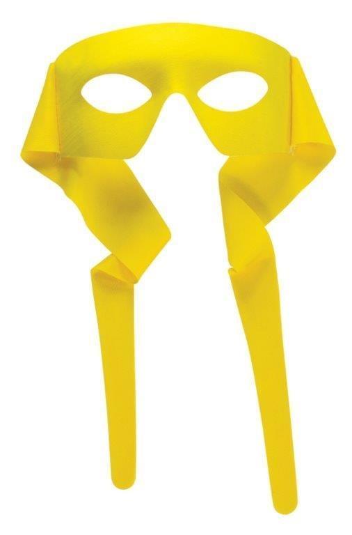 Hero Mask With Rear Tie Yellow | Costume Super Centre AU
