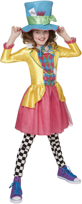 Alice in Wonderland - Girls Mad Hatter Deluxe Tween / Teen Costume | Costume Super Centre AU