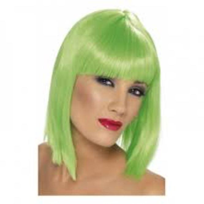 Buy Neon Green Glam Adult Wig from Costume Super Centre AU