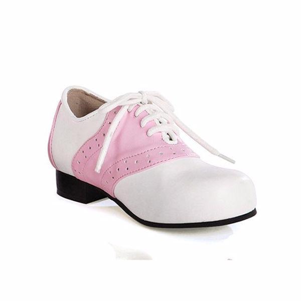 Buy Pink & White Adult (Women's) Saddle Shoe from Costume Super Centre AU