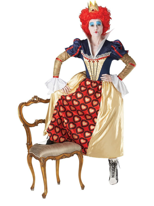 Alice In Wonderland - Queen Of Hearts Red Deluxe Adult Costume | Costume Super Centre AU