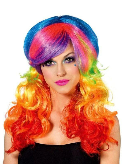 Buy Rainbow Rocker Multicolour Adult Wig from Costume Super Centre AU