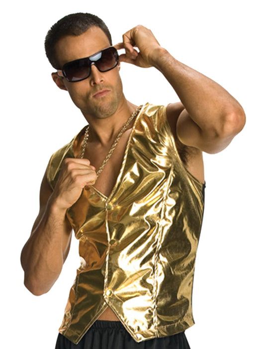 Buy Rapper Gold Vest for Adults from Costume Super Centre AU