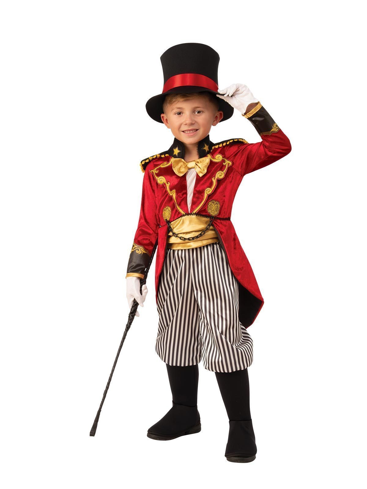 Deluxe Kids Ringmaster Magician Costume - Complete Circus Lion Tamer Outfit For Book Week & Dress Up