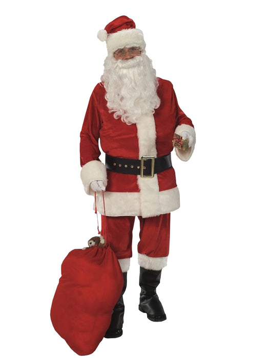 Buy Santa Suit 8 Piece Velvet Deluxe Costume for Adults from Costume Super Centre AU
