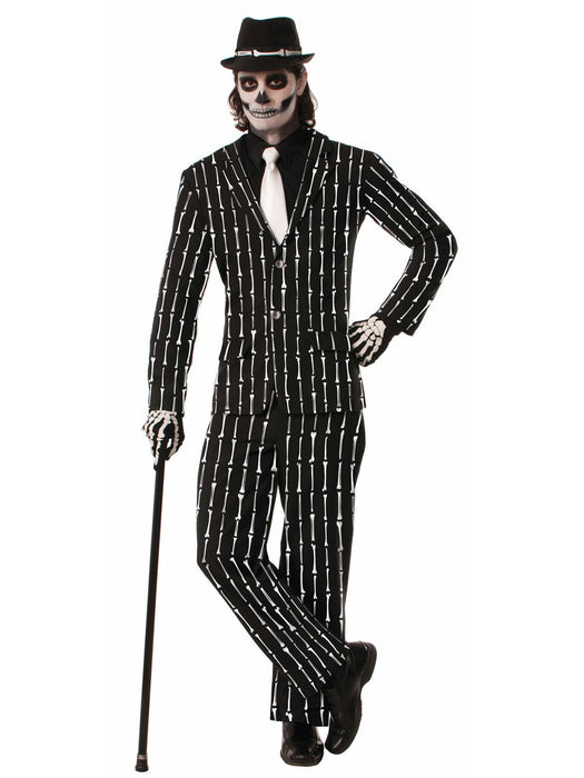 Skeleton Bone Pin-Stripe Adult Suit | Costume Super Centre AU
