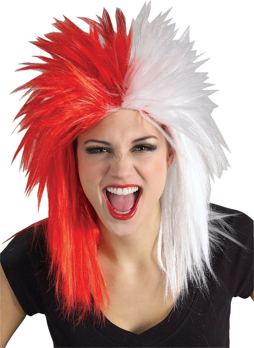 Sports Fantastic Red & White Adult Wig | Costume Super Centre AU