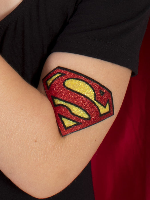 Buy Supergirl Glitter Tattoo - Warner Bros DC Comics from Costume Super Centre AU
