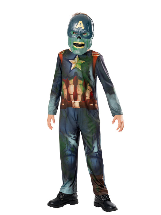 Buy Zombie Captain America Deluxe Costume for Kids - Marvel What If? from Costume Super Centre AU