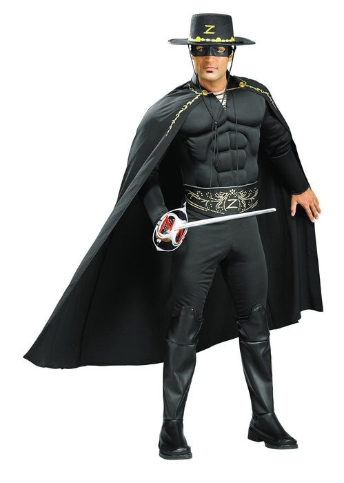 Zorro Deluxe Muscle Chest Mens Costume | Costume Super Centre AU